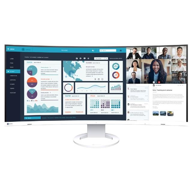 【EIZO】FlexScan EV3895 白色 38型 IPS 3840x1600 24:10 曲面螢幕(Type-C/子母畫面/可壁掛)