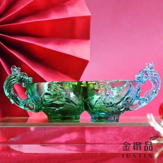 【金緻品】黃金琉璃擺件 雙聚寶盆 0.16錢(風水 居家 擋煞 招財進寶 聚寶 豐碩)