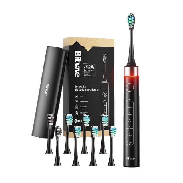 【美國Bitvae】S2  5檔刷牙9種強度 智能定時超音波電動牙刷(高效清潔旋轉牙刷)