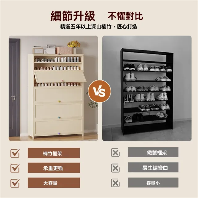 【匠俱】家用入戶門鞋櫃 奶油風鞋架 鞋櫃 換鞋櫃(家用鞋架 女生鞋架)