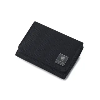 【PORTER INTERNATIONAL】交換禮物 低調奢華MELODY三折零錢短夾(黑)