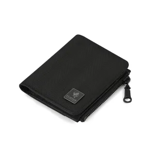 【PORTER INTERNATIONAL】交換禮物 低調奢華MELODY雙折零錢短夾(黑)