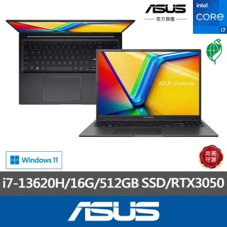 【ASUS 華碩】16吋i7 RTX3050筆電(Vivobook 16X K3605VC/i7-13620H/16G/512G/RTX3050/W11)