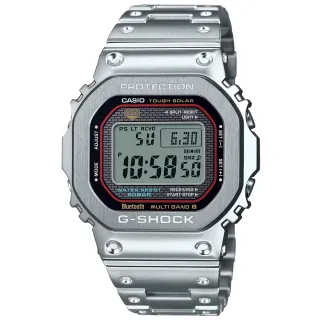 【CASIO 卡西歐】G-SHOCK 全金屬 太陽能 電波藍牙多功能腕錶 畢業禮物 送禮 推薦(GMW-B5000D-1C)