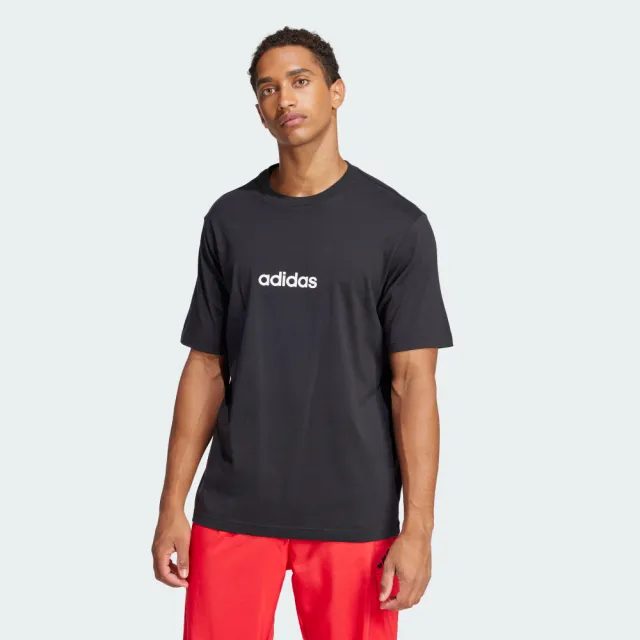【adidas 愛迪達】ESSENTIALS LINEAR 短袖上衣 T恤 男 JE8993