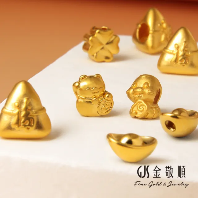 【GJS 金敬順】黃金串飾金福蛇許願瓶多選款(金重:0.04錢)