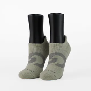 【FOOTER】環形360度減壓船短襪(T100-灰綠)