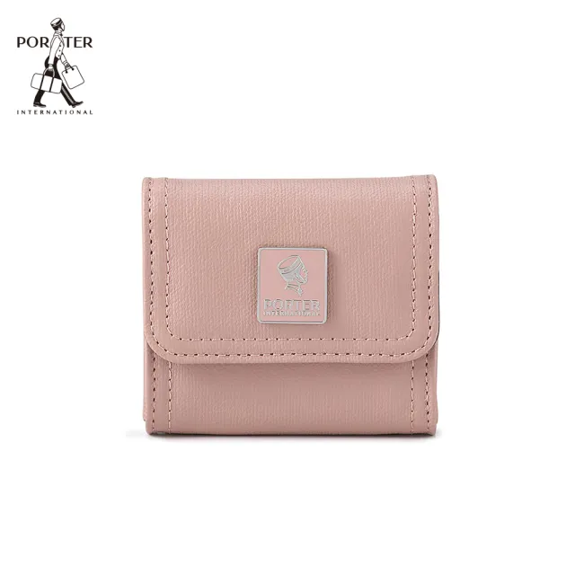 【PORTER INTERNATIONAL】復古品味MORI零錢包(霧粉)