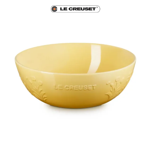 【Le Creuset】春日花園系列瓷器沙拉碗 25cm(洋甘菊/蛋白霜/海洋之花 3色選1)