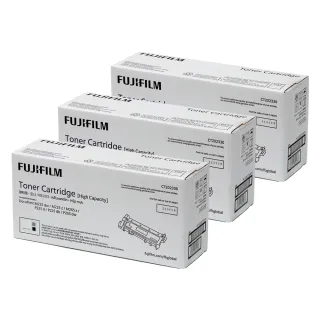 【FUJIFILM 富士軟片】三入組★CT202330 原廠原裝 高容量黑色碳粉匣組(2600張x3/黑白225系列)