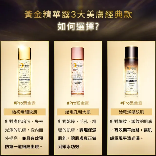 【Bio-essence 碧歐斯】新升級BIO金萃黃金精華露100ml