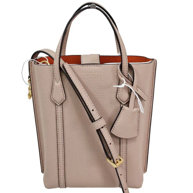 【TORY BURCH】TB 專櫃款 Mini Perry Tote 皮革 迷你手提包斜背包(贈原廠防塵袋紙袋送禮)
