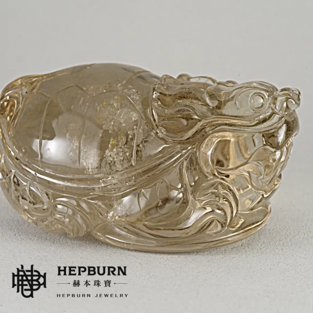 【赫本珠寶】靈龜鎮脈黃髮晶龍龜擺件