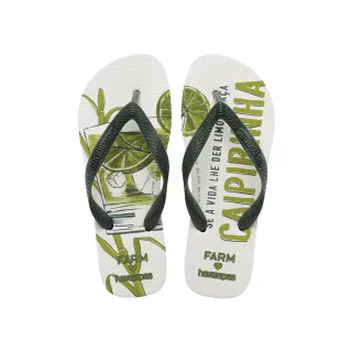 【havaianas 哈瓦仕】拖鞋 男鞋 女鞋 夾腳拖 檸檬 蘭姆酒 渡假風格 Farm Caipi 綠白 4150153-4896U