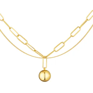 【Just Gold 鎮金店】輕奢 金球 黃金項鍊