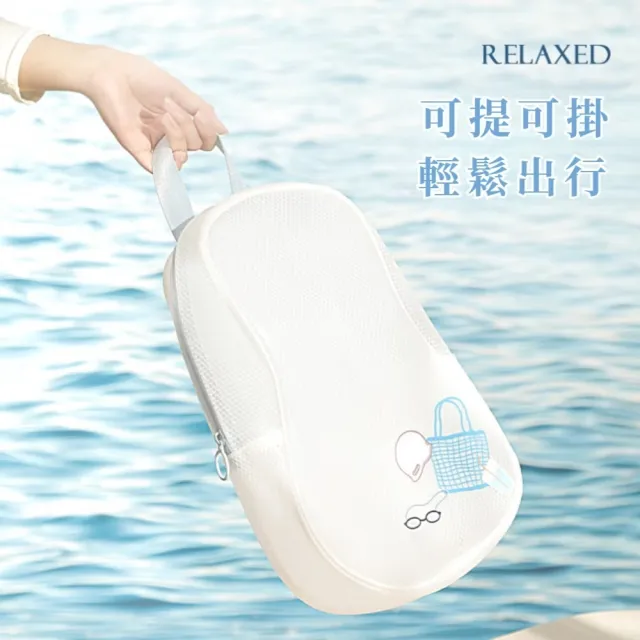韓系新多功能防水乾濕兩用收納袋-大號(分隔 防水游泳收納袋 泳衣 盥洗包 洗漱包袋 旅行洗漱包)