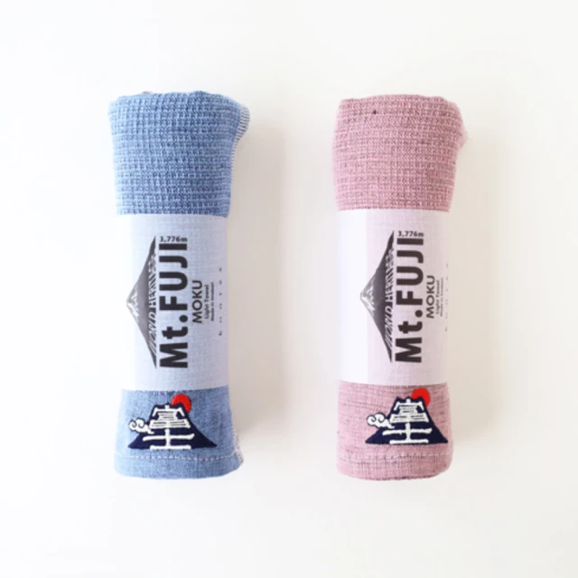 【KONTEX】原廠正貨 100%日本製 MOKU 富士山刺繡輕薄速乾透氣吸水長毛巾 運動毛巾(2色)