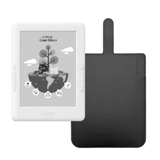 【HyRead】收納保護套優惠組 Gaze Mini+ 6吋閱讀器 (經典白)+收納保護套霧黑色