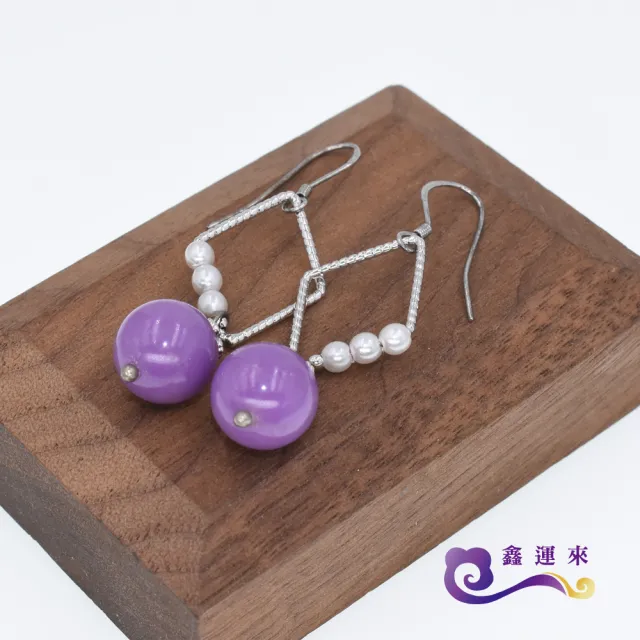 【鑫運來】◎紫雲母耳環(925銀耳針)