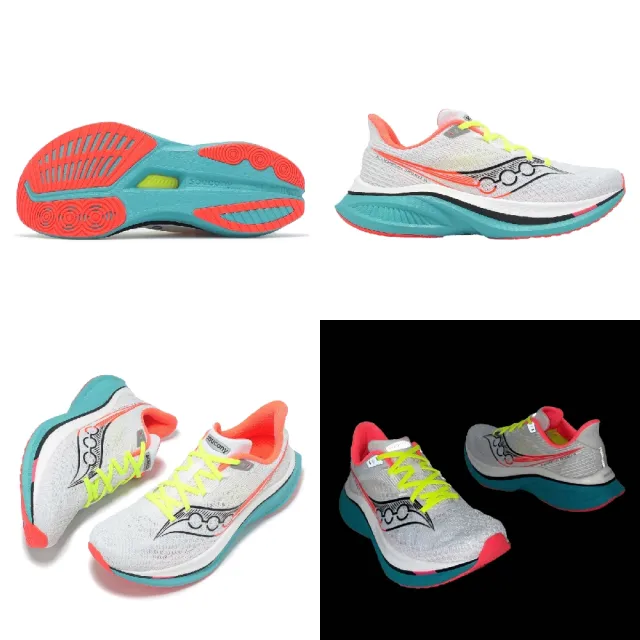 【SAUCONY 索康尼】競速跑鞋 Endorphin Speed 5 男鞋 白 藍橘 緩震 尼龍板 索康尼(S2100797)