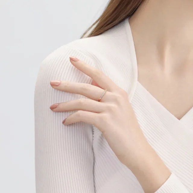【PROMESSA】星宇系列 23分 18K玫瑰金鑽石戒指/線戒(女戒)