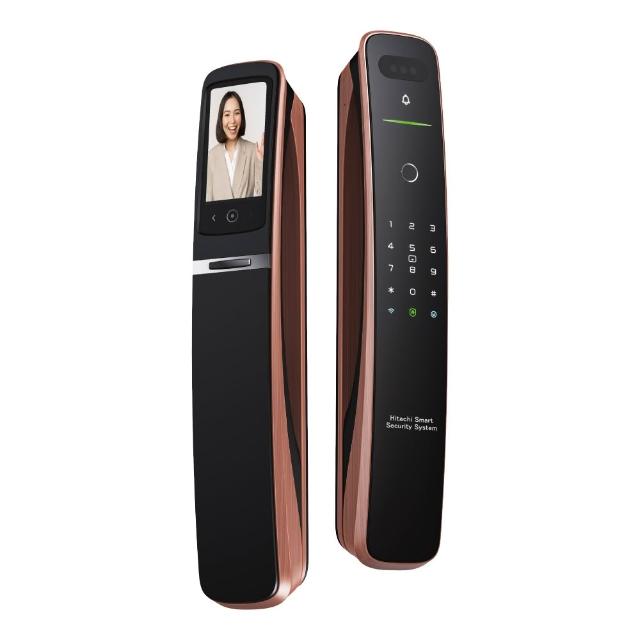 【HITACHI 日立】七合一人臉/貓眼 掌靜脈電子鎖HIT-FH10-T(指紋/卡片/密碼/鑰匙/WiF/含基本安裝)