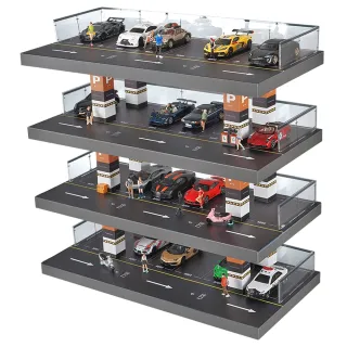 1:64 立體停車場 車庫展示場景(模型車擺設裝飾場景)
