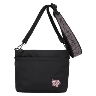 【Onitsuka Tiger】鬼塚虎 官方旗艦店 黑色老虎圖標肩背包大(3183B215-001)