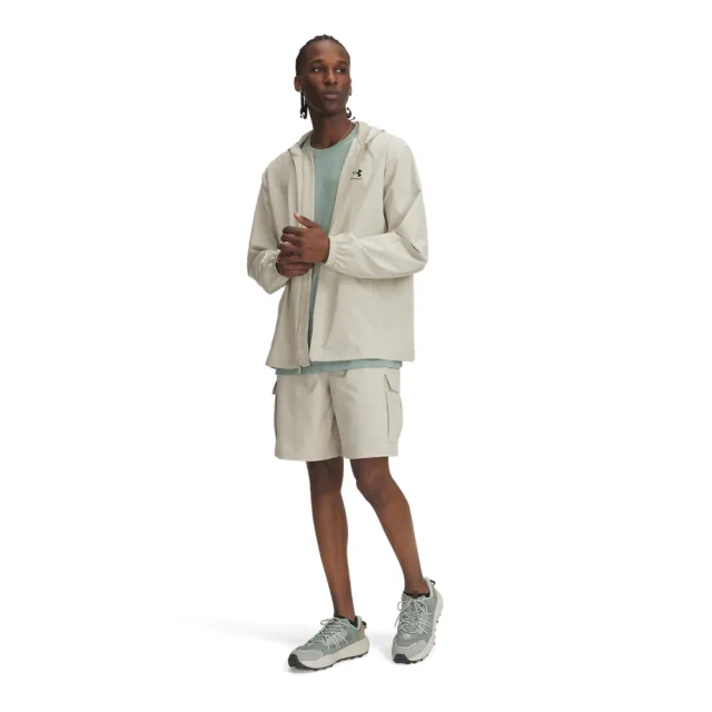【UNDER ARMOUR】UA 男 Vibe Woven Cargo 短褲_1386560-289(米白色)