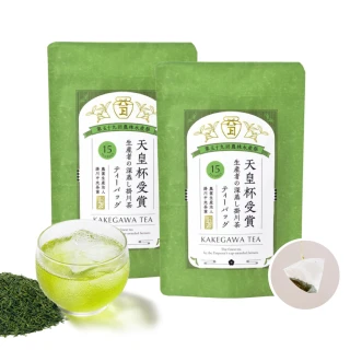 【美康櫻森】日本進口 靜岡掛川煎茶 綠茶包2包組 三角立體綠茶包3g*15入(嚴選上等茶 深蒸煎茶)