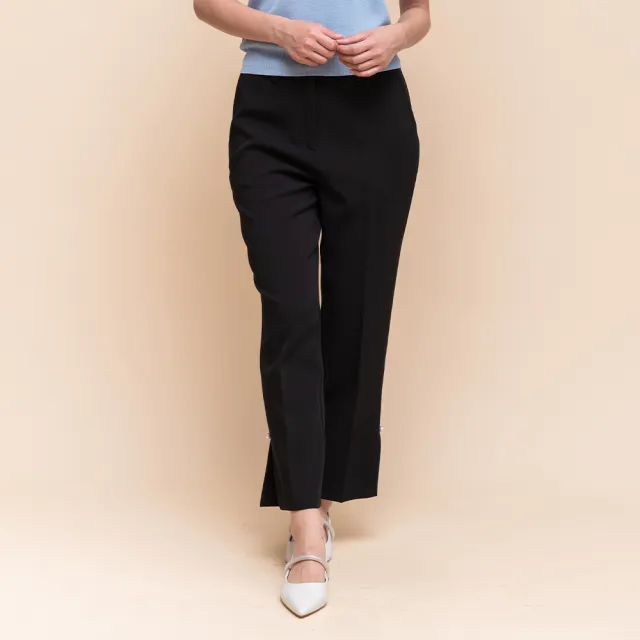 【perng yuh 芃諭名品】簡約格調 側開衩 燙褶 九分 西裝褲(2025 SS Collection｜4A春夏新品上市)