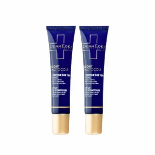 【DermEden 得美登】1%A醇煥能撫紋修護眼霜15mL x2(法國藍帶眼霜★改善眼周細紋暗沉)
