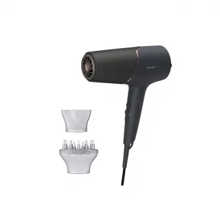 【Philips 飛利浦】官方直營 智能護髮礦物負離子吹風機-霧黑金(BHD538/21)