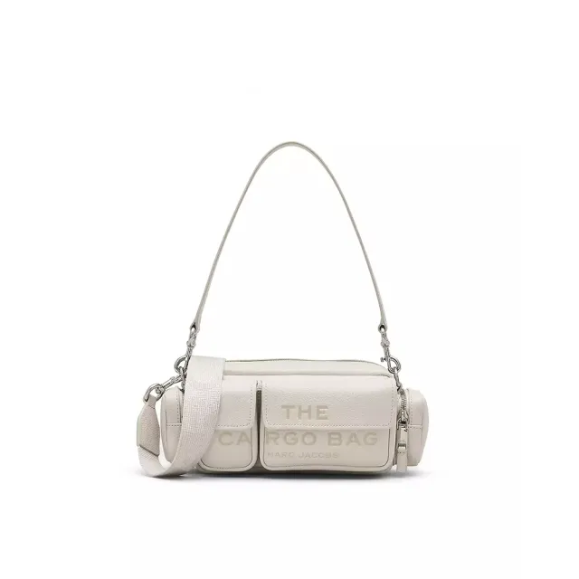 【MARC JACOBS】本季精選 MJ 雲白色真皮多口袋法棍包