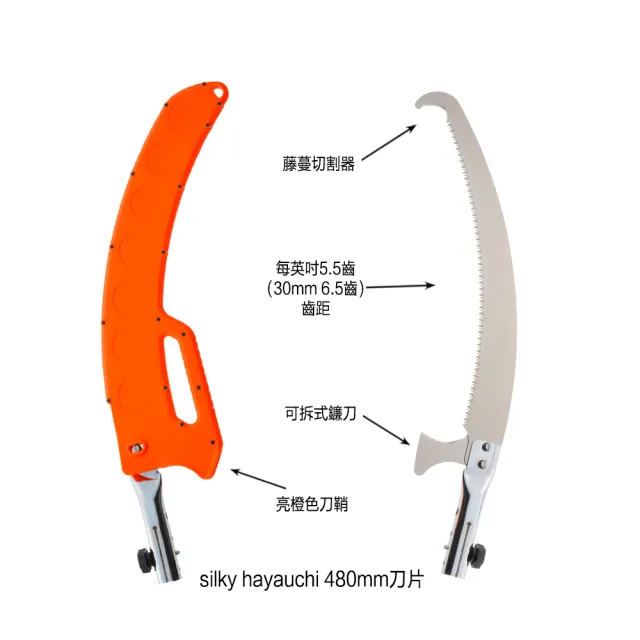 【Silky 喜樂】480mm高枝鋸732-48(高枝鋸 高枝剪 樹鋸 可伸縮 可折疊 修枝鋸 高空鋸)