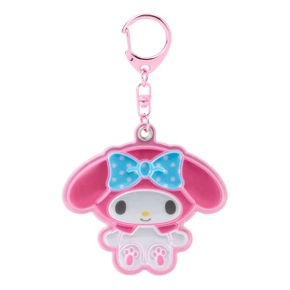【SANRIO 三麗鷗】反光材質造型鑰匙圈 姓名鑰匙圈 美樂蒂