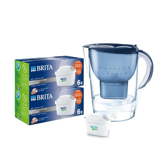 【BRITA】官方直營 Marella 3.5L馬利拉濾水壺+MXPRO去水垢專家濾芯12入(共1壺13芯)