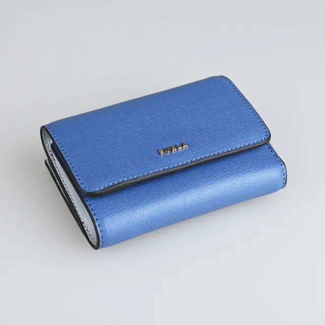 【FURLA 芙拉】FURLA BABYLON釦式多功能短夾(藍)