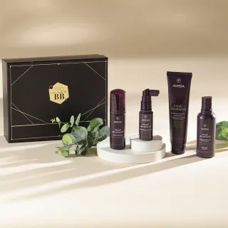 【AVEDA】momo美妝盒(蘊活煥欣洗髮100ml/免沖洗強韌乳100ml/養髮精華30ml/造型蓬髮雲45ml)