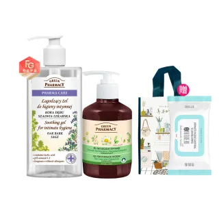 【GREEN PHARMACY 草本肌曜】特潤防護私密潔膚露2入組(300ml+370ml/各選)