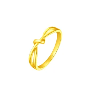 【周大福】ING系列愛無盡扭結黃金戒指_計價黃金(港圍13號)