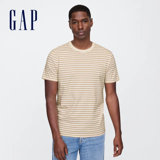 【GAP】男裝 純棉圓領短袖T恤-多款任選(713826&713764)