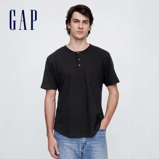 【GAP】男裝 純棉圓領短袖T恤-多款任選(713826&713764)