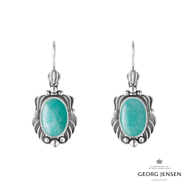 【Georg Jensen 喬治傑生】HERITAGE系列 2025 年度耳環(氧化純銀 天河石)