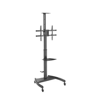 【Happytech】ST764W-V1 手搖無段調整高度 電視推車 落地架 移動架 立架 37-70(螢幕可旋轉)