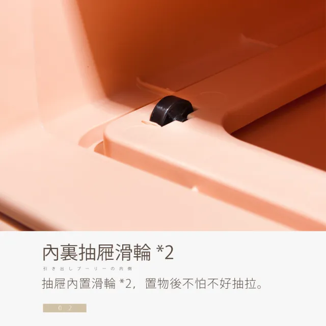 【HOUSE 好室喵】大桔子抽屜收納整理箱65L(2入)
