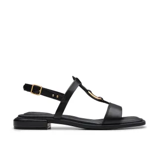 【Clarks】女鞋 Ariany Sling 現代感方頭金屬扣環涼鞋(CLF81240S)