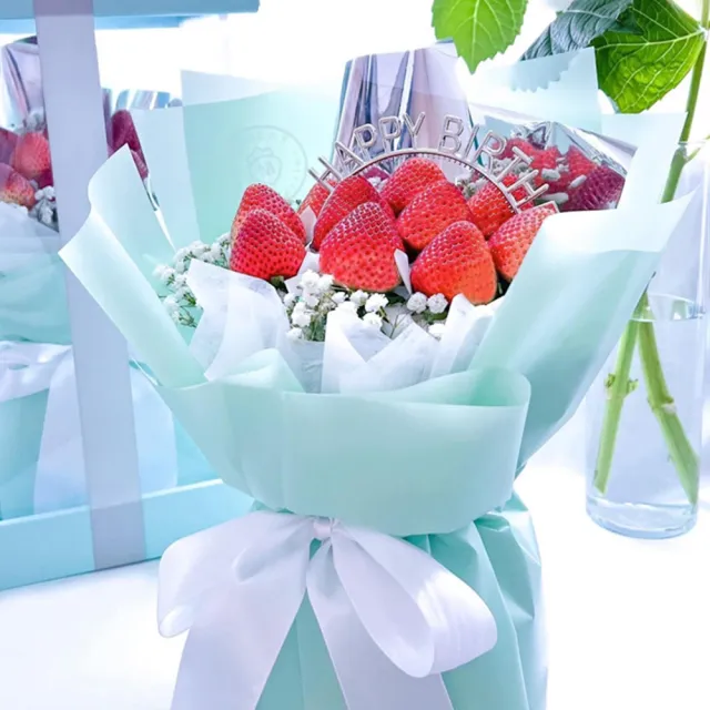 【MyDearStrawberries】經典蒂芬尼草莓花束生日禮盒組(水果花束/情人節/告白/生日禮物/超人氣花束/草莓)