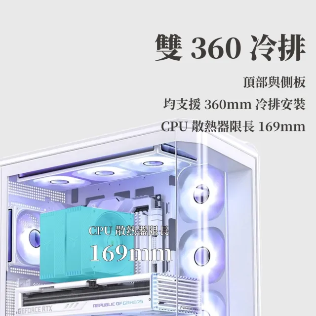 【JONSBO 喬思伯】D400 台灣版 立體斜切曲面機殼 黑/白(預鎖4風扇/ATX/快拆/雙艙/支援背插/10風扇位/雙360)