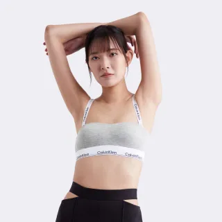 【CALVIN KLEIN】官方旗艦館 CK Icon Cotton Bandeau Bralette_黑色